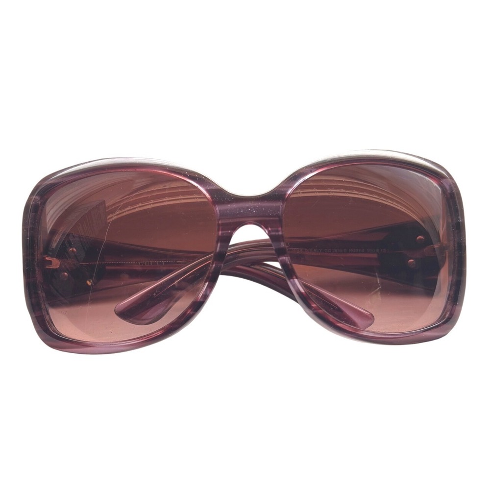Gucci Oversized Square Sunglasses‎ Purple Tortoise Interlocking GG Logo